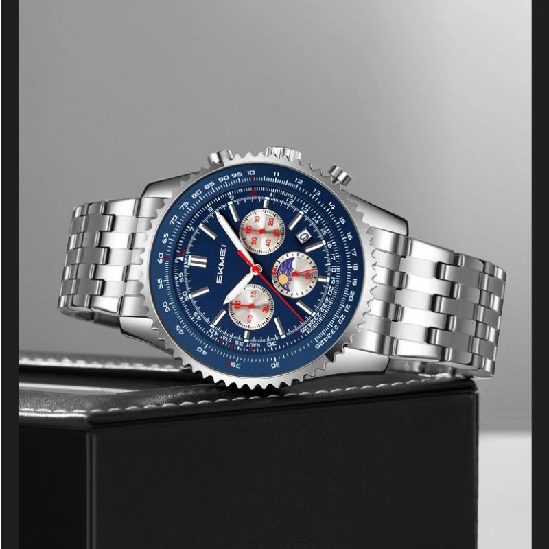 Skmei Chronograph Quartz Wristwatch Men Fashion Military Waterproof Men's Watches Outdoor Sports Luminous Watch