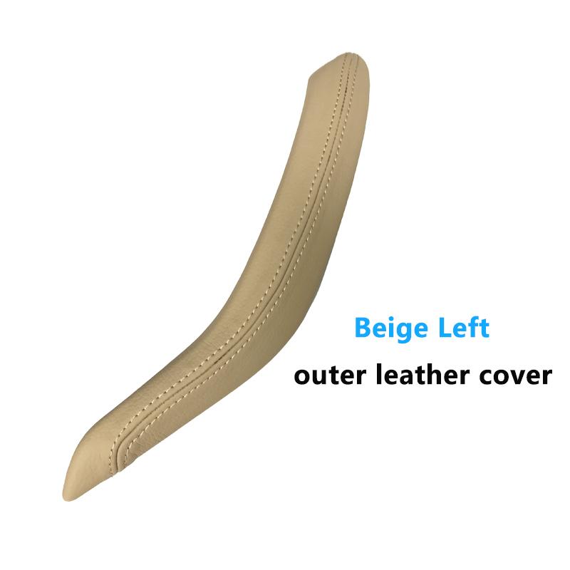 Car Interior Passenger Doors Pull Handle Outer Leather Cover Replacement For BMW X5 X6  F15 F16