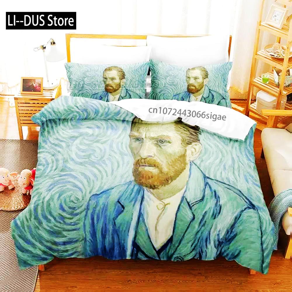 2022 Van Gogh Boys Bedroom Duvet Cover Single Double Full Queen King Size Retro Classic 3D Bedding Set Duvet Cover Bed Set