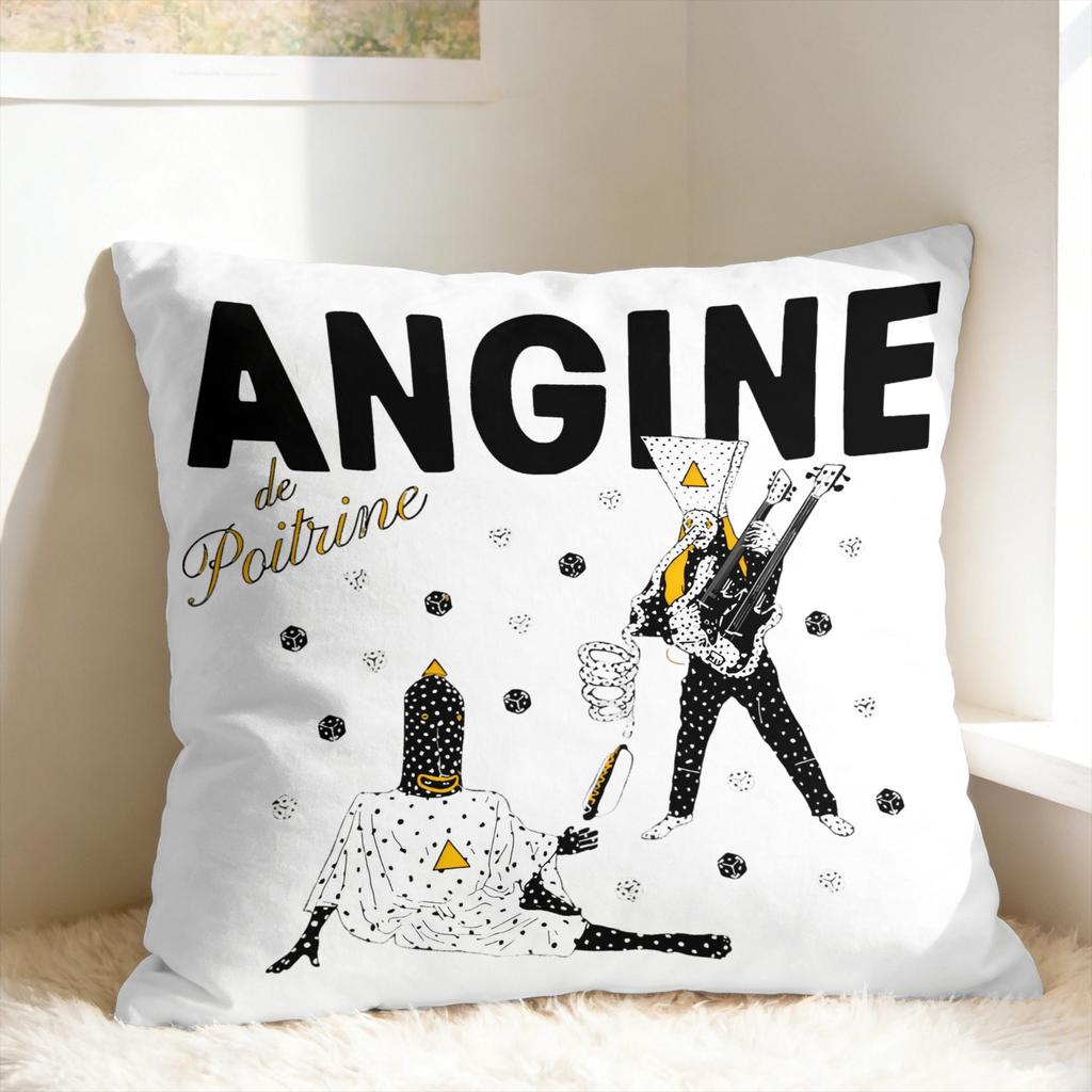 Angine De Poitrine ROCK Band Pillow Case Square Pillow Cover Funny Cushion Cover For Living Room Sofa