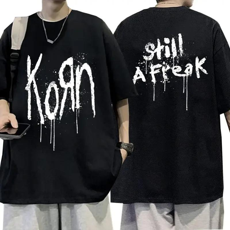 Korn Music Concert Rock Band World Tour Pure Cotton T-shirt Personalized Street Versatile 2025 Summer Fashion T-shirt