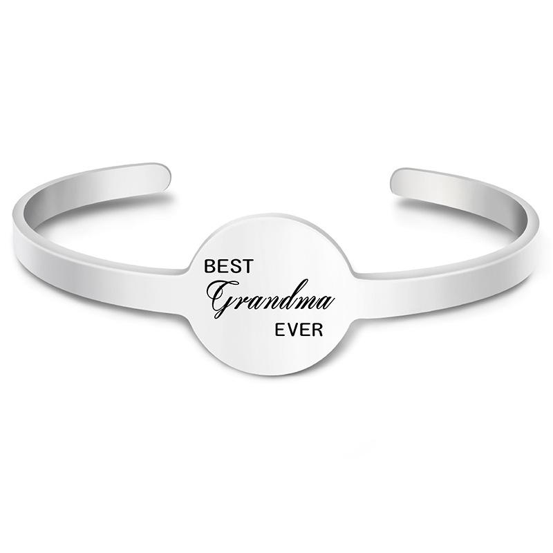 Brățară Metalică Transfrontalieră din Oțel Titan: Brățară gravată Cadou de Crăciun pentru vacanța în familie