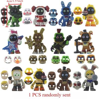 FNAF Panic Spiel Mitternachts Spielzeugbär Foxy Chica Fazbear Bonnie Maskenwechsel Actionfigur Anime 1 Stück Zufällig gesendet