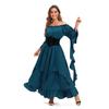 New Gorgeous Literary Retro Co Halloween Bundle Waist Dress Costume Stage Dress