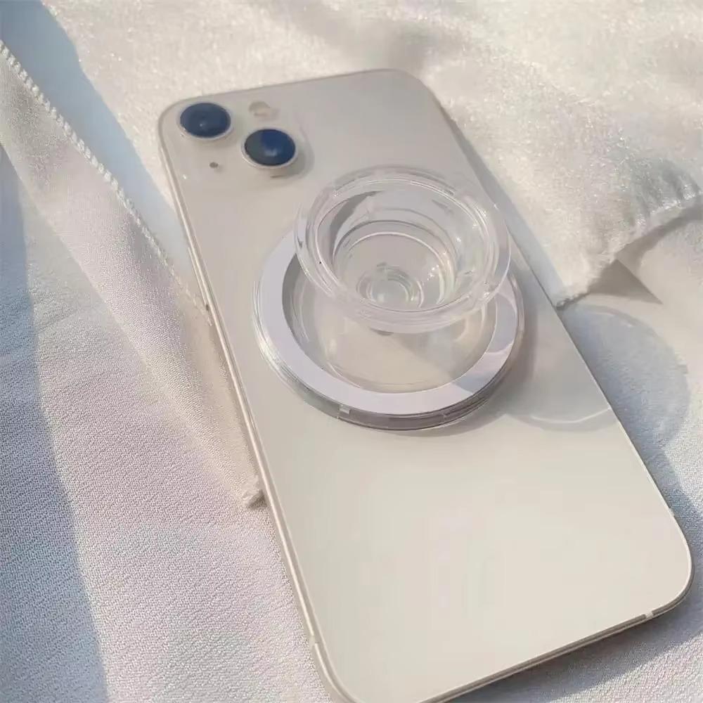 Magnetic Safe Ring Finger Expanding Stand Folding Mobile Phone Grip Holder Socket Pocket Support for iPhone Mac Samsung Xiaomi