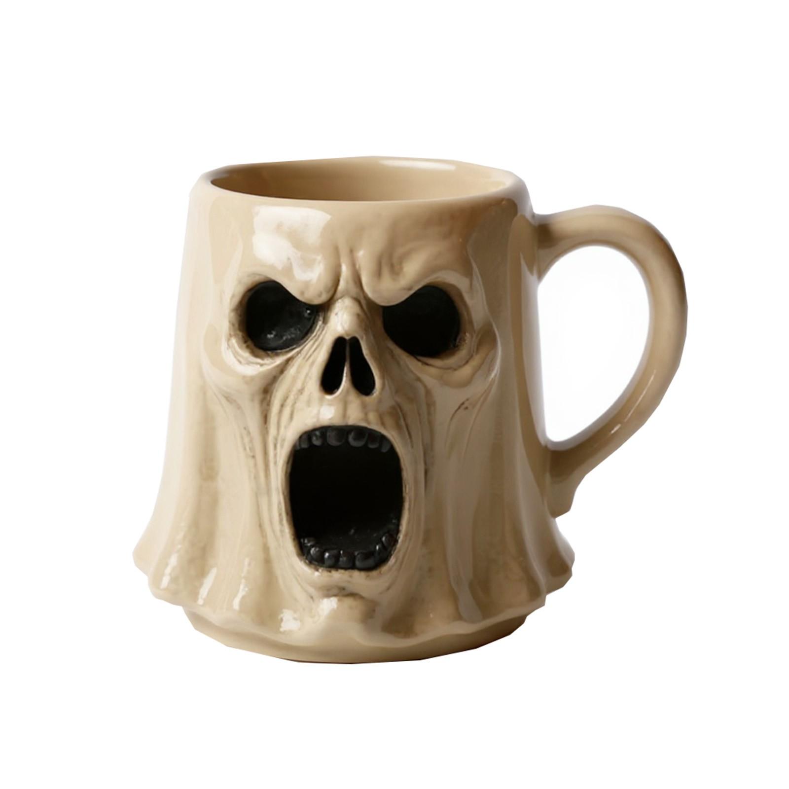 

Кружка для кофе с лицом тыквы на Хэллоуин, Оригинальная чашка из смолы, Глянцевая отделка, Цилиндрическая форма, Можно мыть в посудомоечной машине, Подарок для женщин, мужчин, детей One Size