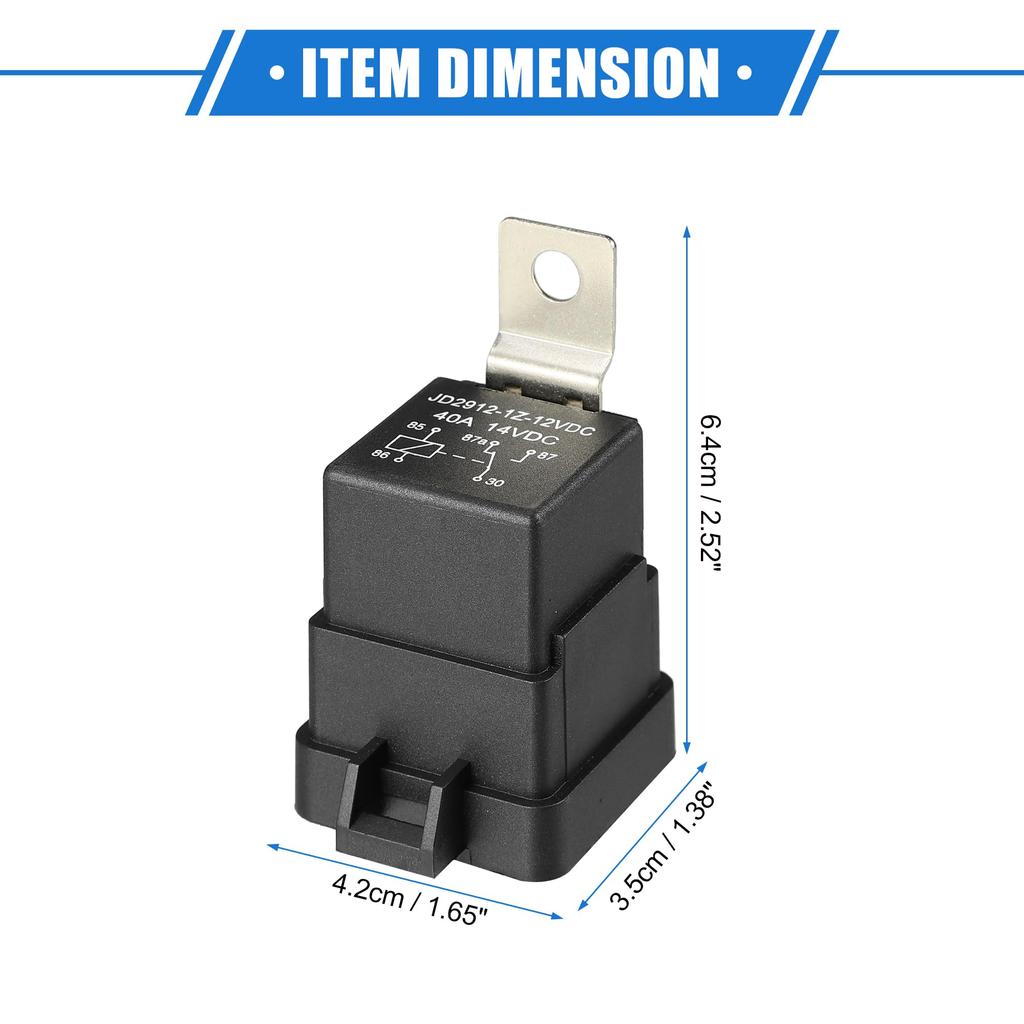 A ABSOPRO Waterproof Relay DC 5 Pin Relay Charging Case Universal Car Durable Plastic 2PCS