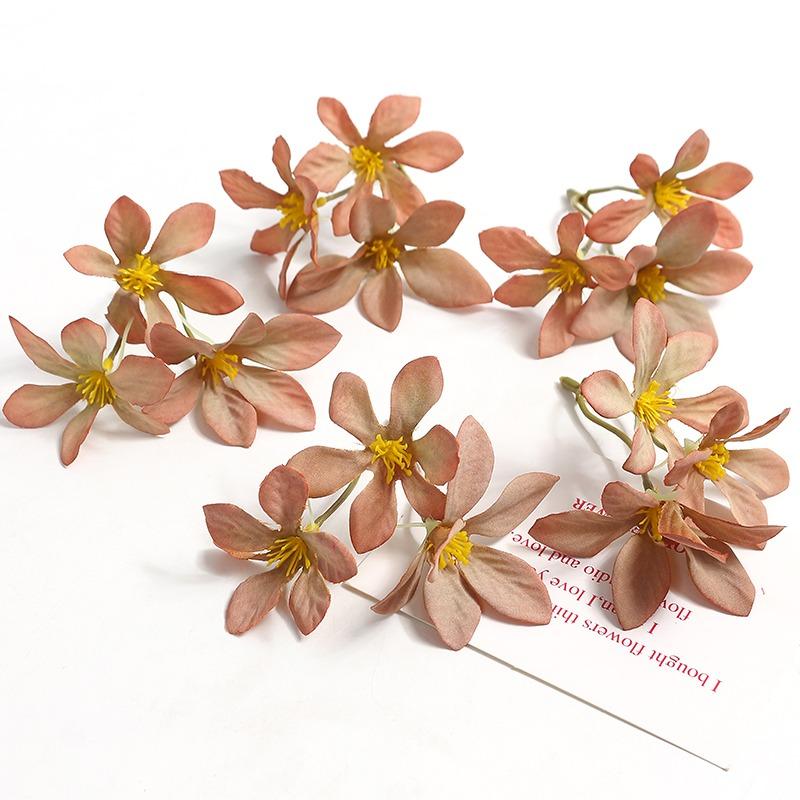10/20pcs 9cm Artificial Flower Orchid Silk Flower Head Simulation Flower Home Decoration Wedding Decoration Craft Gift 10Pcs