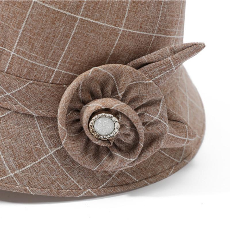 Elderly Women's Sun Hat with Floral Detail, Toggle Fit - Perfect Grandparent's Day Gift, Durable Sun Protection