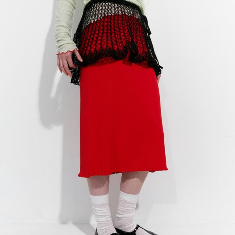 Maggie Sheer Layed Cool Skirt (Black)