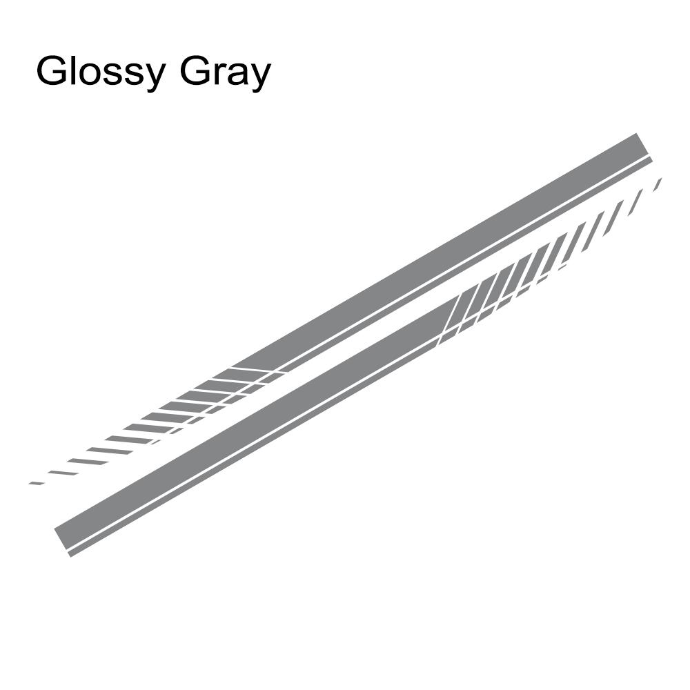 2Pcs Car Door Side Skirt Stickers Vinyl Wrap Black Car Stickers Racing Stripes Vinyl Decals Auto Tuning Decoration Accessories
