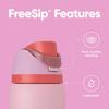 Owala FreeSip Isolierte Edelstahl-Wasserflasche mit Strohhalm für Sport und Reisen BPA-freie Sport-Wasserflasche 32 oz Rosa Angel Food Cake