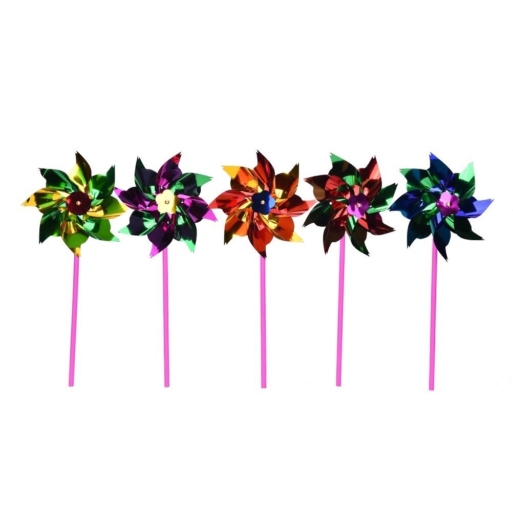 6Pcs Plastic Windmill Pinwheel Wind Spinner Kids Toy Garden Lawn Party Decor Toy Gift For Boys Girls Garden Windmills