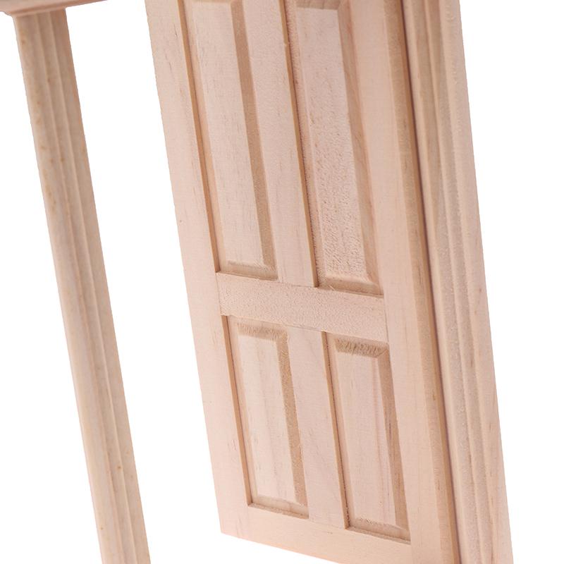 1:12 Dollhouse Miniature Simulation Diy Wooden Spire Door Furniture Accessories