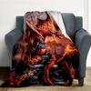 Dragon Fire Flannel Blanket Throw Blanket Soft Warm Sofa Bed Camping Home Decor Unique Christmas Gift Cs92245