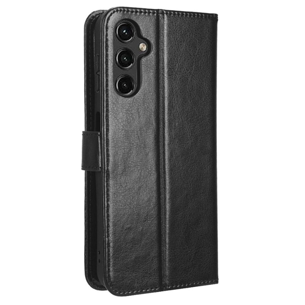 For Samsung Galaxy A14 5G/A14 4G Strong Magnetic Clasp Phone Stand Wallet Cover Crazy Horse Texture Leather Phone Case