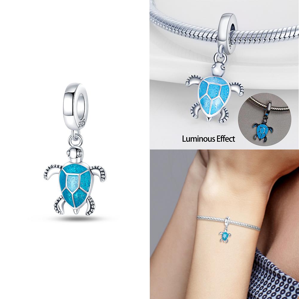 Exquisite Animal Firefly Blue Bow Dolphin Beads Fit Bracelet Charms Copper Original Jewelry Making Women Anniversary Gifts