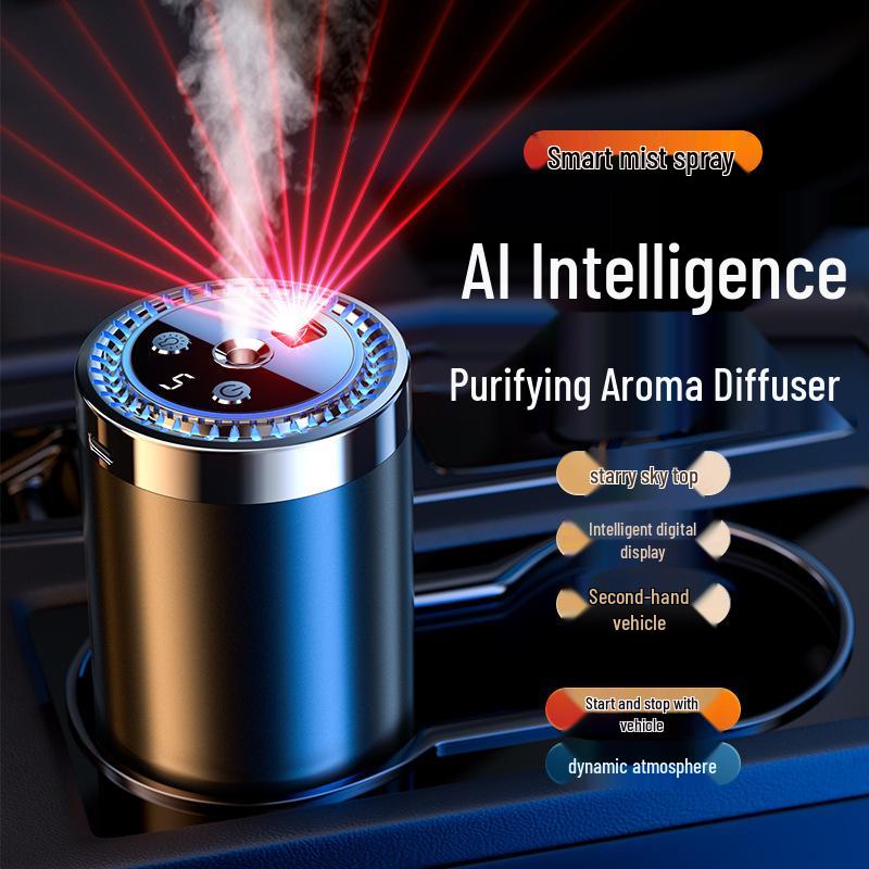 Starry Sky Car Air Freshener: Smart Spray Fragrance Machine & Humidifier for Interior Deodorization, Light Perfume.
