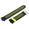 Smartwatch Strap Silicone Sweat Proof Breathable Adjustable Wrist Band for Watch Fit 2 Black and Green