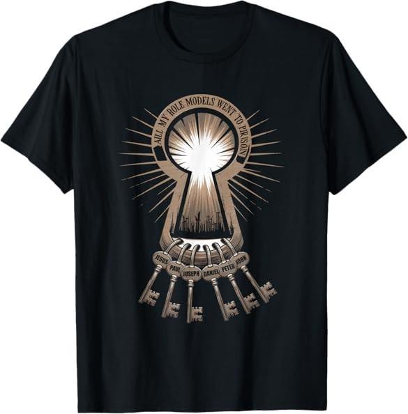 All My Role Models Went to Prison Jesus God Bible Gospel Tee T-Shirt S-5XL S разноцветный