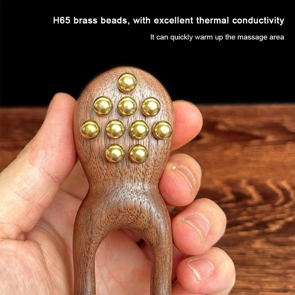 12 Copper Beads Guasha Face Massager Tool Antistatic Face Manual Massager Nose Bridge Lifting