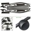 Para Mercedes Benz Classe C W205 2014-2022 Sedan Molduras das Janelas Blackout Cromado Pilares ABC Adesivos Preto Brilhante