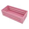 12.99 X 6.1 X 3.94in Wooden Storage Basket Multifunctional Pink Storage Crate Box for Bathroom