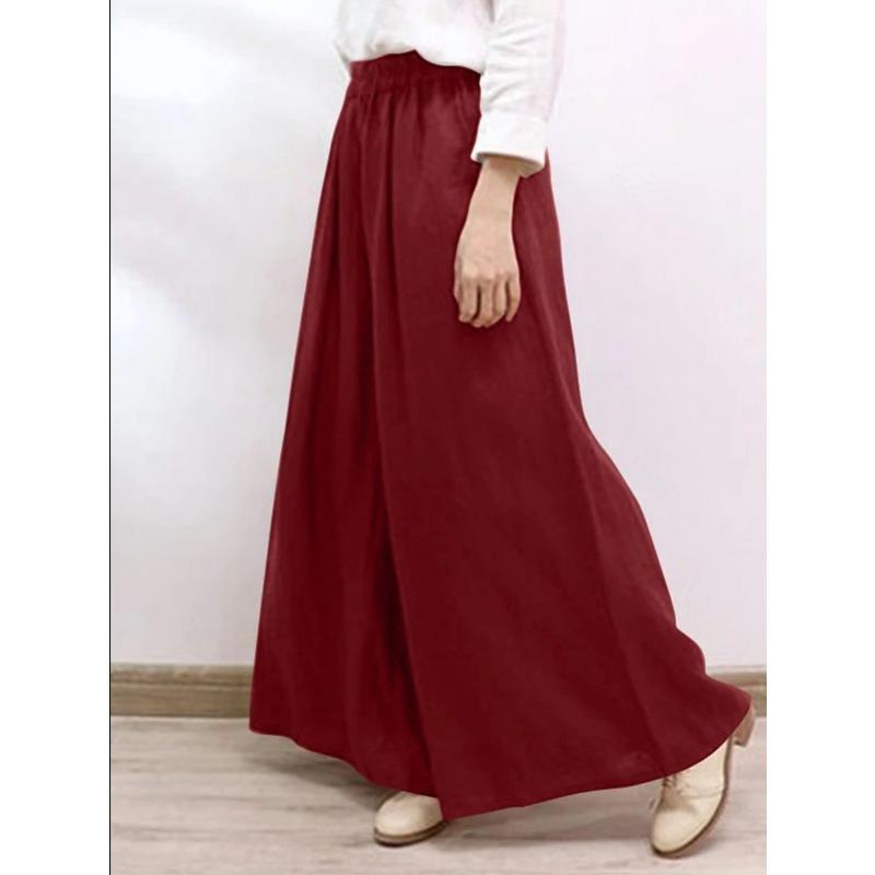 

Летние женские модные брюки широкого кроя и повседневные брюки 5XL красный