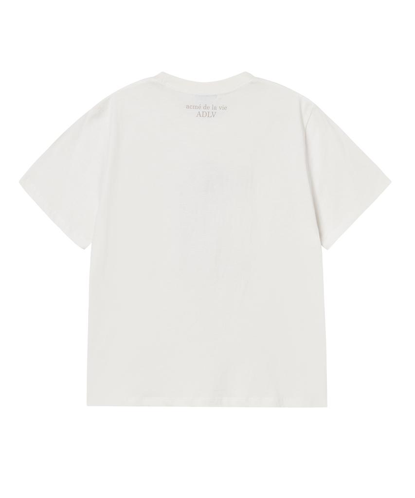 ACME DE LA VIE Woman Fuzzy Rabbit Short Sleeve T-Shirt (2 Color)