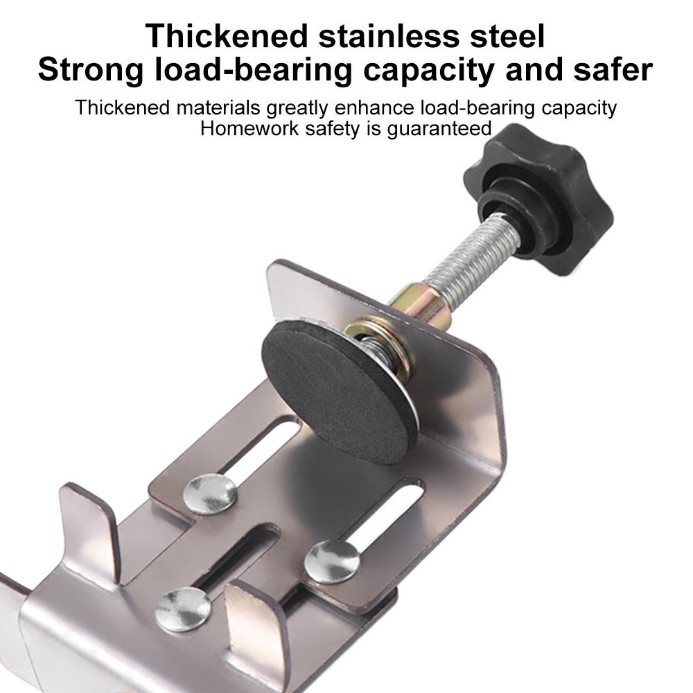 Stainless Steel Cabinet Door Mounting Jig Adjustable Floor Cabinet Support Clamp Carpentry