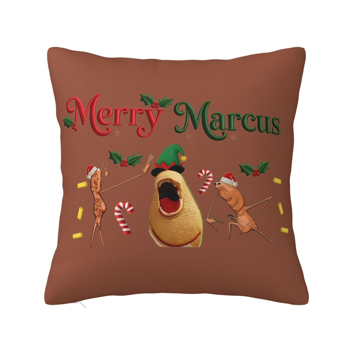 

Marcus The Worm Meme Square Pillowcases Bed Car Robert Help Cushion Case Creative Home Decoration Throw Pillow Case 4545 30x30cm 12x12in