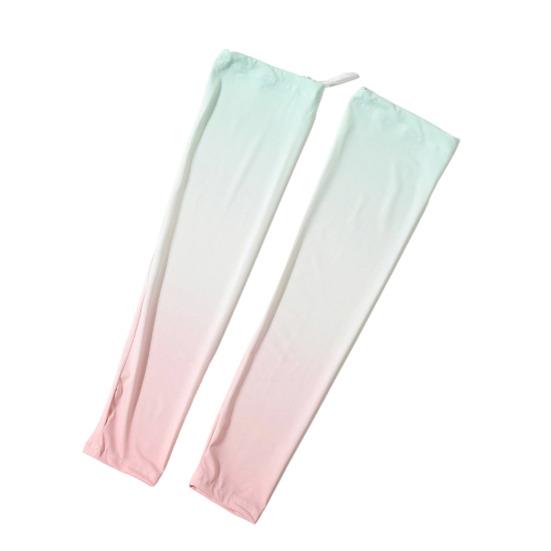 Drawstring Sun Protection Sleeves for Women, UPF50+ Anti-Slip Adjustable Arm Sleeves, Gradient Cooling Ice Silk Sleeve, UV Protection Arm Covers for
