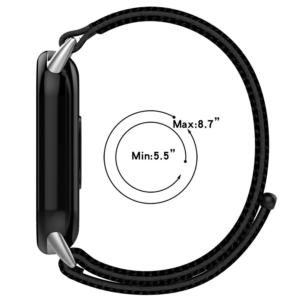 KALEBOL For Xiaomi Smart Band 9/8 Magic Tape Nylon Strap Replacement Wristband