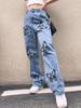 Dames Slim-Fit Jeans met Print