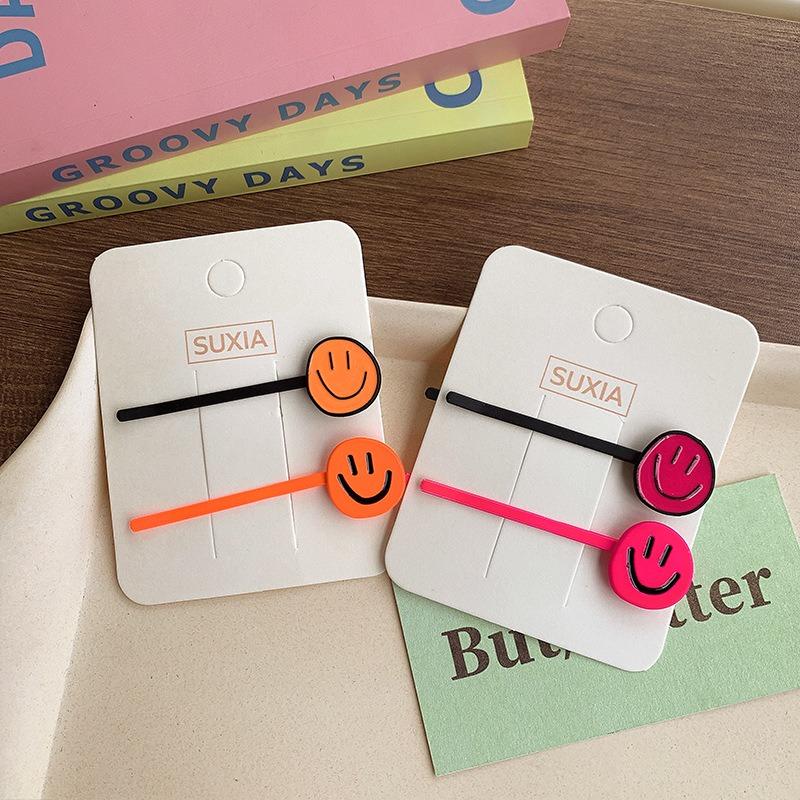 New Cute Smile Metal Hairpins Women Girls Kids Hair Clips Pins Barrettes Accessories Hairgrips Headdress Headwear Ornament