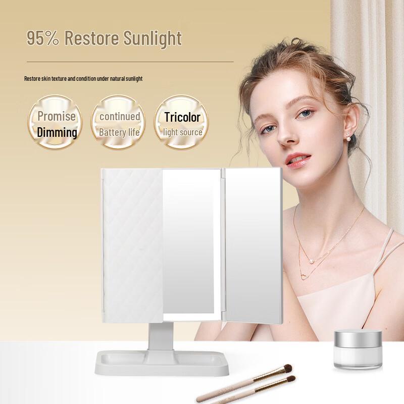 oenyled Portable Foldable LED Makeup Mirror