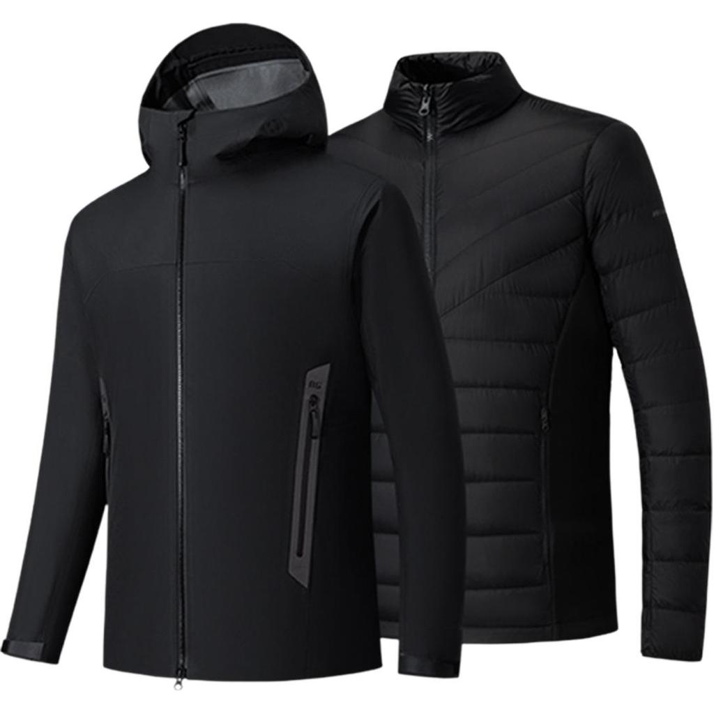Anta Simple Versatile Sports Three-In-One Waterproof Breathable Jacket Men Jackets 152610607-3