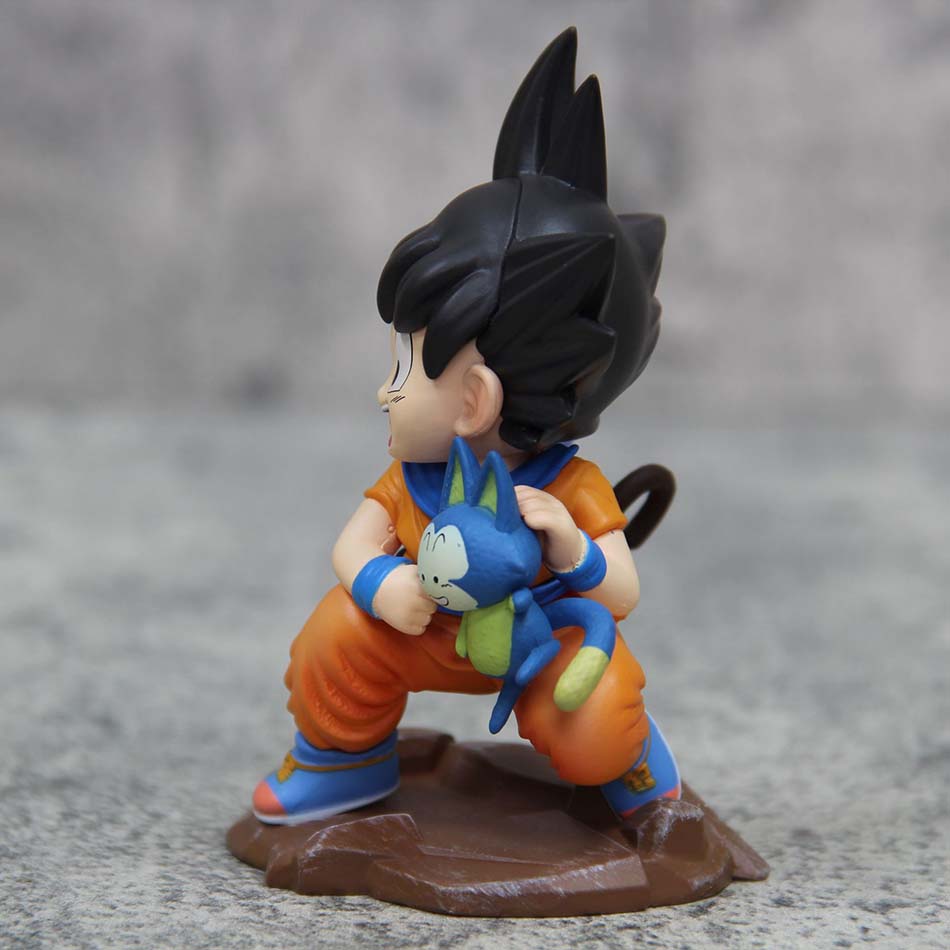 Muñeco Dragon Ball Superior 14cm Figuras de Niño Goku Goku Abraza Pura Yamcha Modelo Anime PVC Colección Decoración de Escritorio Estatua Juguete Regalo