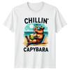 Funny Chillin Like A Capybara TShirt Capybara Animals Birthday Gift For Him