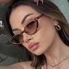 6set Trendy Small Oval Sunglasses Women Cat Eye Half Frame Design Sun Glasses Outdoor Sports Luxury Brand UV400 Shades Eyewear