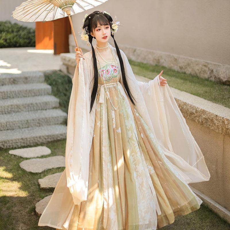 Ханфу девушка в китайском стиле тканевое летнее платье античный костюм Тан костюм супер — фото 8