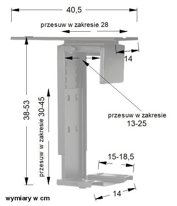 Computer Holder ST-ZA-01 - Aluminum