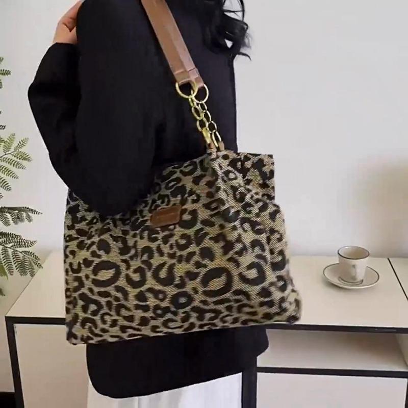 Leopard Design Fashion Underarm Bags Women Versatile Large Capacity Shoulder Bags Female Shopper Tote Bags Handbags
