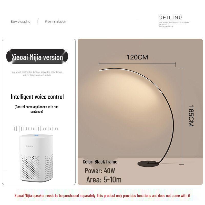 Designer LED Minimalist Arc Floor Lamp for Living Room