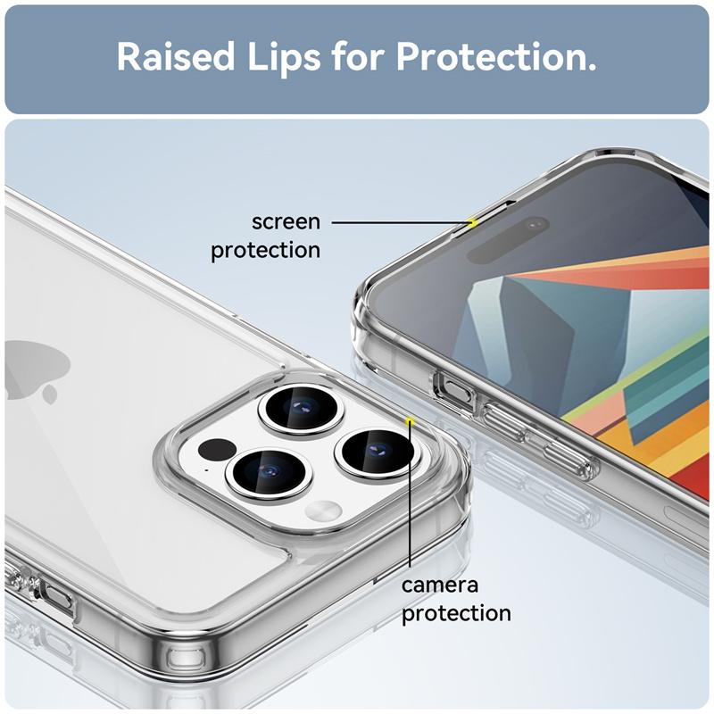 For iPhone 16 Pro Max Case Cover iPhone 16 Pro Max Capas New Shockproof Phone Bumper Back Armor Clear Transparent iPhone 16 Plus