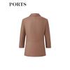 PORTS Women's Brick Red Terracotta Brown Casual Jacket