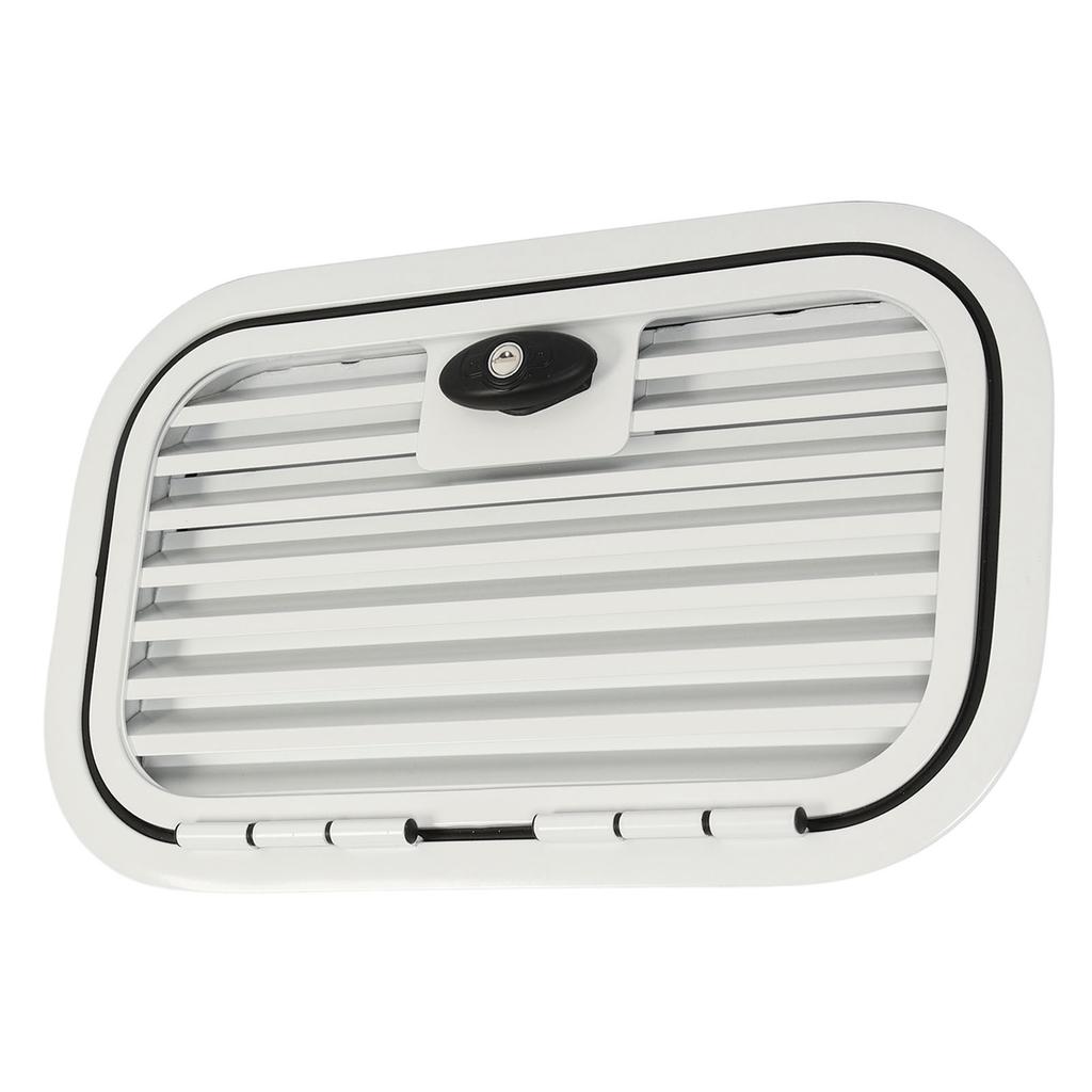 15.6x11.2inch RV Grilled Access Hatch Cargo Compartment Storage Door Lid Hatch Ventilation Warehouse Door for Trailers