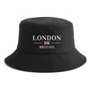 Unisex London Britain Flag Print Bucket Hat Reversible Retro Fisherman Cap Available In Multiple Retro Colors Outdoor Sun Hat
