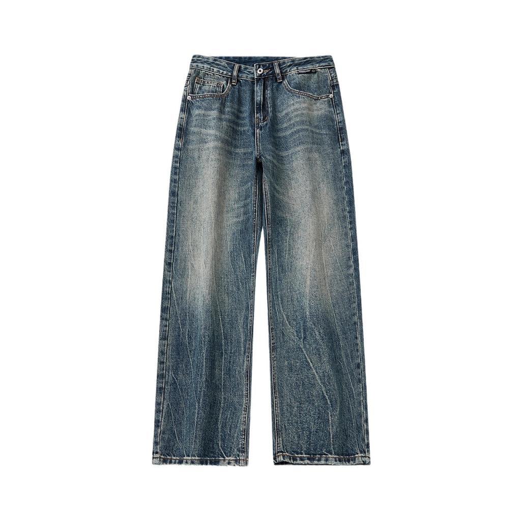 Japanese Autumn and Winter New Style Jeans Men's Trendy Retro Casual Pants Wash Straight Trousers