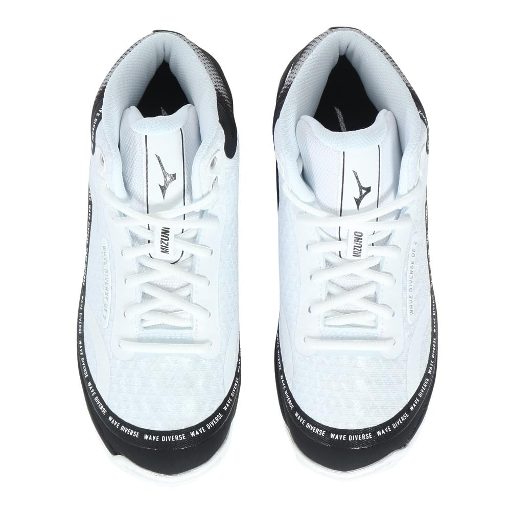 Mizuno Wave Diverse DE 2 Fitness White x Black x Light 2E Shoes, Indoor, Studio, Gym, Exercise, Gray, 27.0 cm,